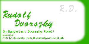 rudolf dvorszky business card